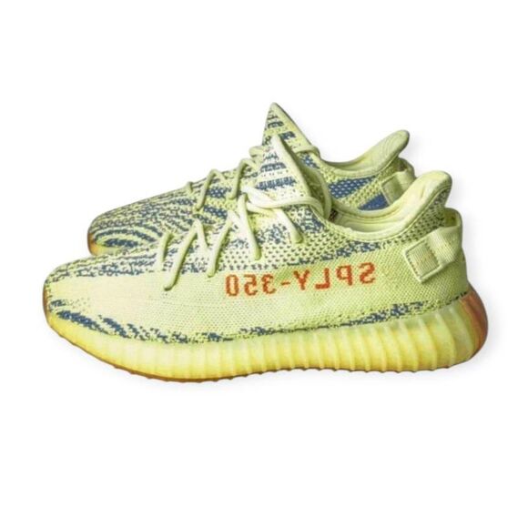 ADIDAS Yeezy Boost 350 V2 'Semi Frozen Yellow' Size 10 - Picture 3 of 9